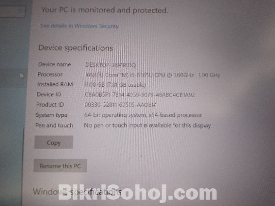 HP elitebook Intel core i5 8th gen